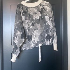 Adorable drawstring crop sweater